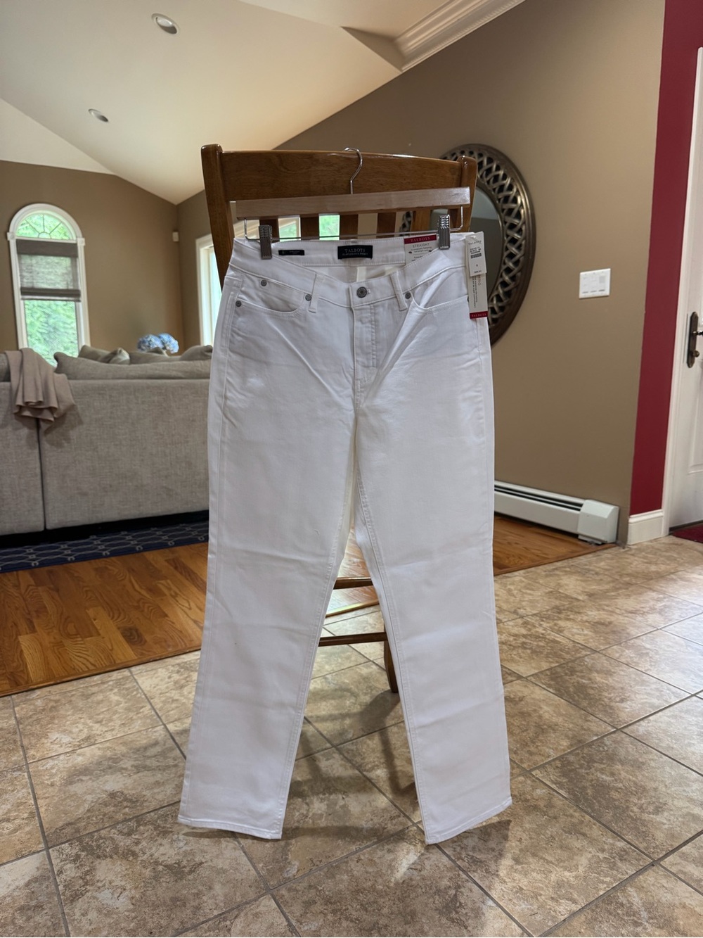 Talbots White Straight-Leg Jeans